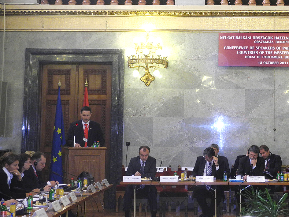 Говор др Дениса Бећировића на 5. конференцији предсједника парламената земаља Западног Балкана у Будимпешти